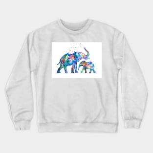 Mom and baby elephants Crewneck Sweatshirt